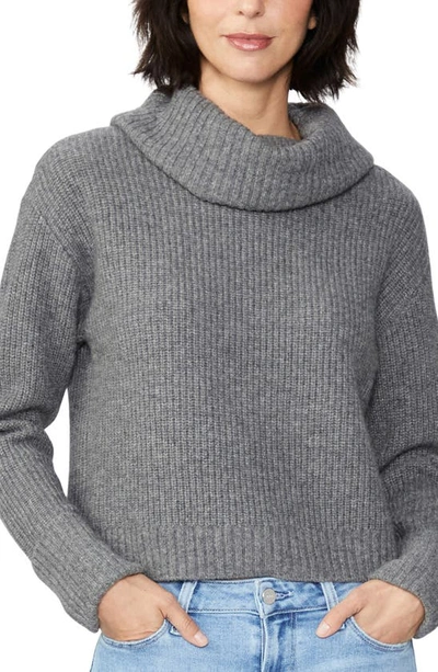 Paige Evonne Cowl Neck Cashmere Sweater In Heather Grey