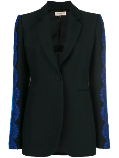 Emilio Pucci Lace Inserts Blazer In Black