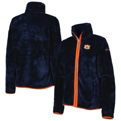 Columbia Navy Auburn Tigers Fireside Ii Sherpa Full-zip Jacket