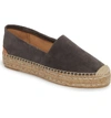 Patricia Green Abigail Espadrille Slip-on In Charcoal Suede