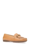 Geox Elidia Moccasin Loafer In Caramel Leather