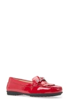 Geox Elidia Moccasin Loafer In Red Leather