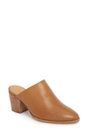 Madewell The Harper Mule In Amber Brown Leather
