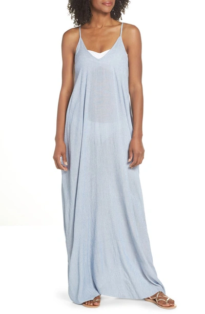 Elan Cover-up Maxi Dress In Blue Stripe