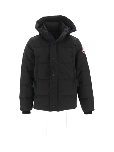 Canada Goose Wyndham Hooded Padded Jacket In Black