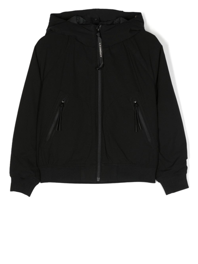 C.p. Company Kids' U16 Pro-tek - Hooded Jacket In Black