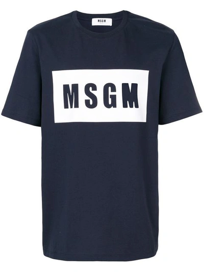 Msgm Logo T In Blue