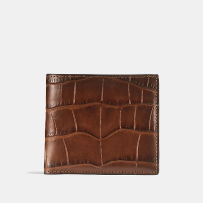 Coach Double Billfold Wallet In Saddle
