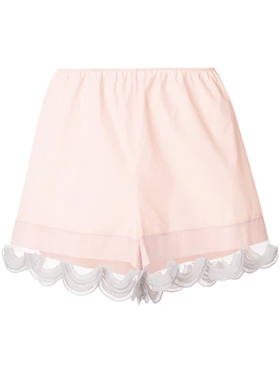 Prada Ruffle Trim Shorts - Pink