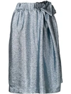 Stella Mccartney Metallic Midi Skirt - Blue