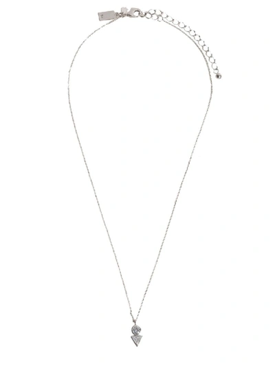 Kate Spade Triangle Pendant Necklace In Silver