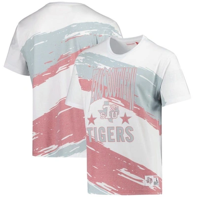 Mitchell & Ness White Texas Southern Tigers Paintbrush Sublimated T-shirt