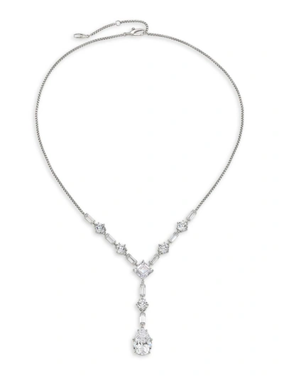 Adriana Orsini Women's Glitz Rhodium-plated Sterling Silver & Cubic Zirconia Y-necklace
