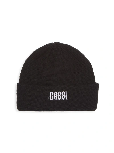 Bossi Embroidered Logo Beanie In Black