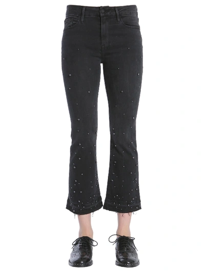 Frame "le Crop Mini Boot" Jeans In Black
