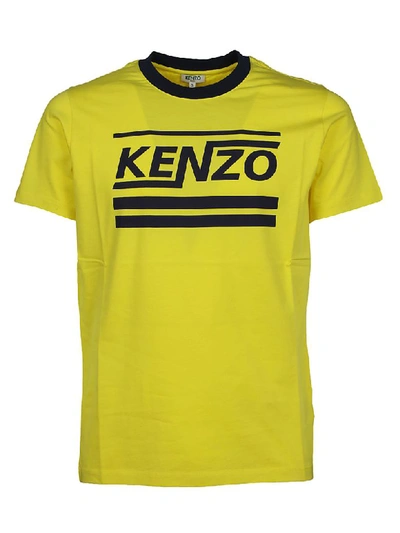 Kenzo Printed Short Sleeves T-shirt In Giallo