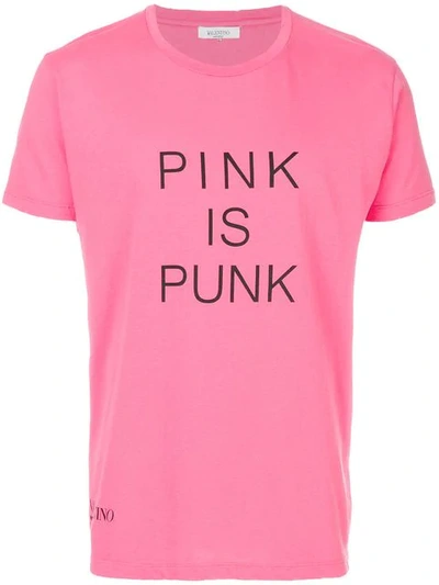 Valentino Pink Is Punk Print Cotton Jersey T-shirt