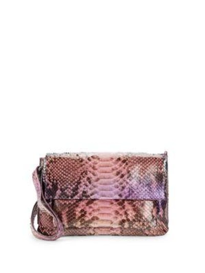 Nancy Gonzalez Python Shoulder Bag In Multi