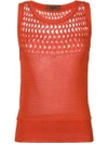 Missoni Cut-detail Knitted Vest - Yellow