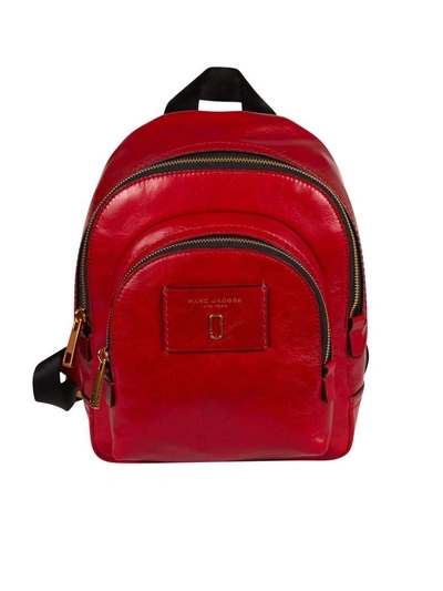 Marc Jacobs Double Zip Backpack In Rosso