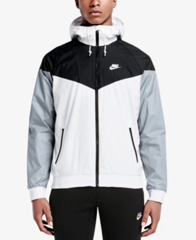 Nike Men's Sportswear Windrunner Full-zip Jacket, White In White/black