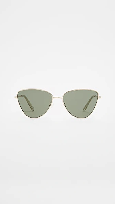 Le Specs Echo Sunglasses In Matte Gold/khaki Mono