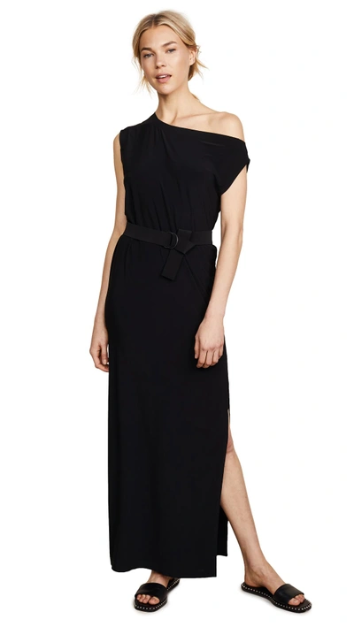 Norma Kamali Drop Shoulder Gown In Black