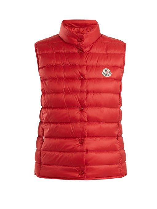 Moncler Liane Quilted Down Gilet, Black In Crimson-red | ModeSens