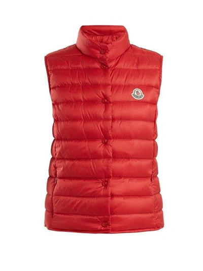 Moncler Ghany Shiny Quilted Puffer Vest In Black