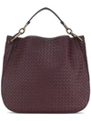 Bottega Veneta Dark Barolo Intrecciato Nappa Hobo Bag - Pink