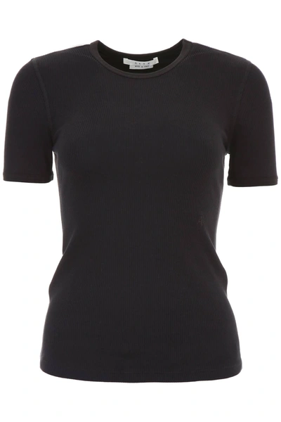 Alyx Ribbed Cotton T-shirt In Black
