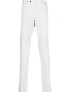 Pt01 White Stretch Cotton Chino Pant  Nd Pt Torino Uomo 56 In Weiss