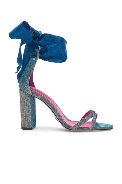 Oscar Tiye Lara 90mm Sandals In Blue,metallics