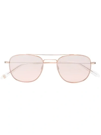 Garrett Leight Rose Gold Club House 50 Sunglasses In Pink