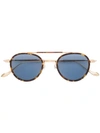 Matsuda Round Frame Sunglasses In Brown