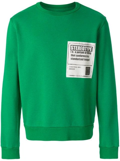 Maison Margiela Stereotype Sweatshirt In Green