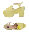 Boutique Moschino Sandals In Light Yellow