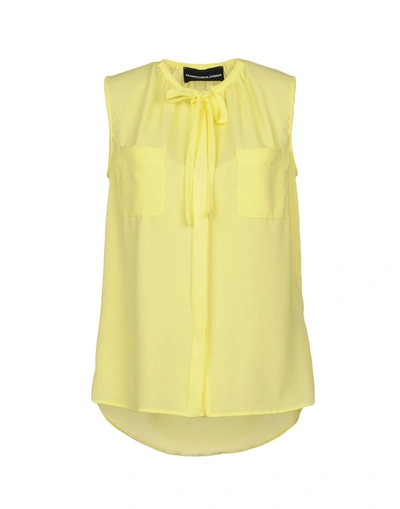 Marco Bologna Solid Color Shirts & Blouses In Yellow