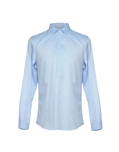 Emporio Armani Solid Color Shirt In Sky Blue