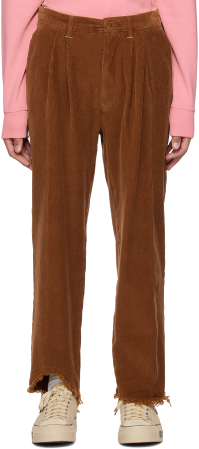 Incotex Red X Facetasm Cognac Velvet Trousers