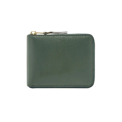 Pre-owned Comme Des Garçons Classic Leather Line U-zipper Wallet 'bottle Green'