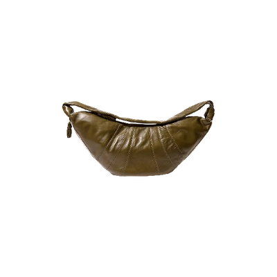 Pre-owned Lemaire Soft Nappa Leather Large Croissant Bag 'dark Olive' In Green