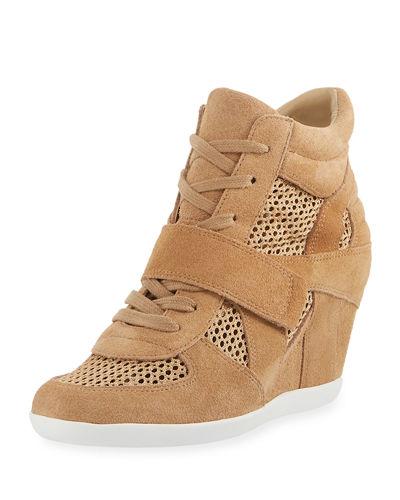 ash bowie mesh wedge sneakers