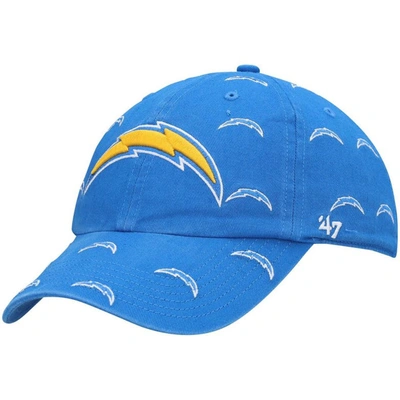 47 ' Powder Blue Los Angeles Chargers Confetti Clean Up Adjustable Hat