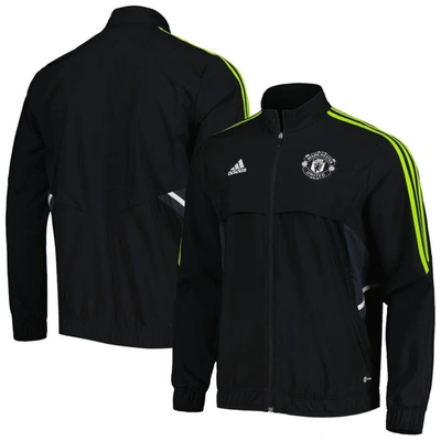 Adidas Originals Adidas Black Manchester United Presentation Aeroready Full-zip Jacket