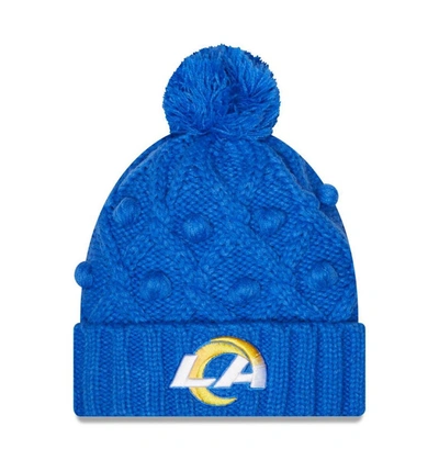 New Era Royal Los Angeles Rams Toasty Cuffed Knit Hat With Pom