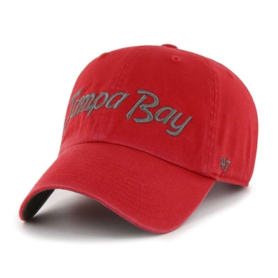 47 ' Red Tampa Bay Buccaneers Crosstown Clean Up Adjustable Hat