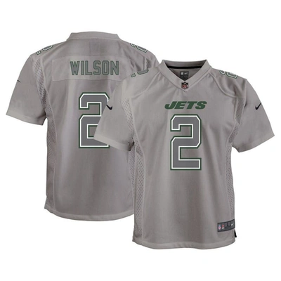 Nike Kids' Youth  Zach Wilson Gray New York Jets Atmosphere Game Jersey