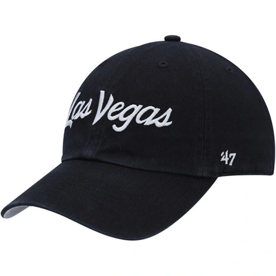 47 ' Black Las Vegas Raiders Crosstown Clean Up Adjustable Hat
