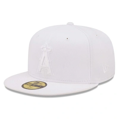 New Era Los Angeles Angels White On White 59fifty Fitted Hat